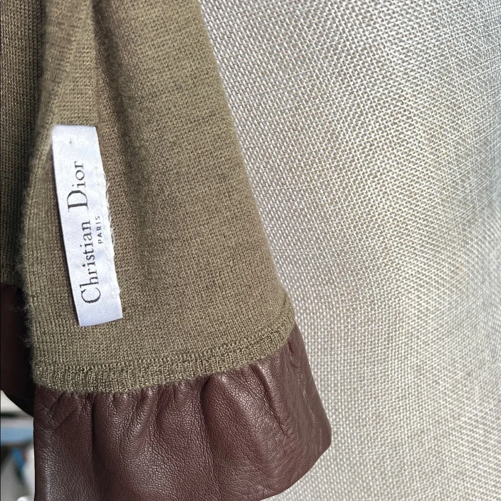 Dior Olive and Brown Scarf Set
